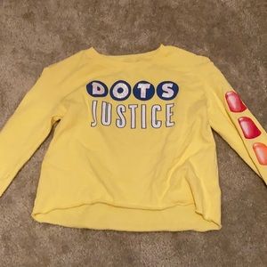 Justice x Dots girls long sleeve shirt size 8